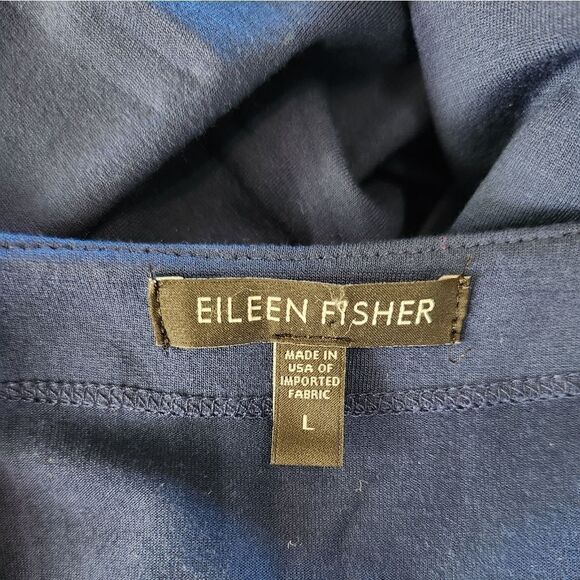 Eileen Fisher Jersey Drape Front Dress Size Large - Picture 6 of 7